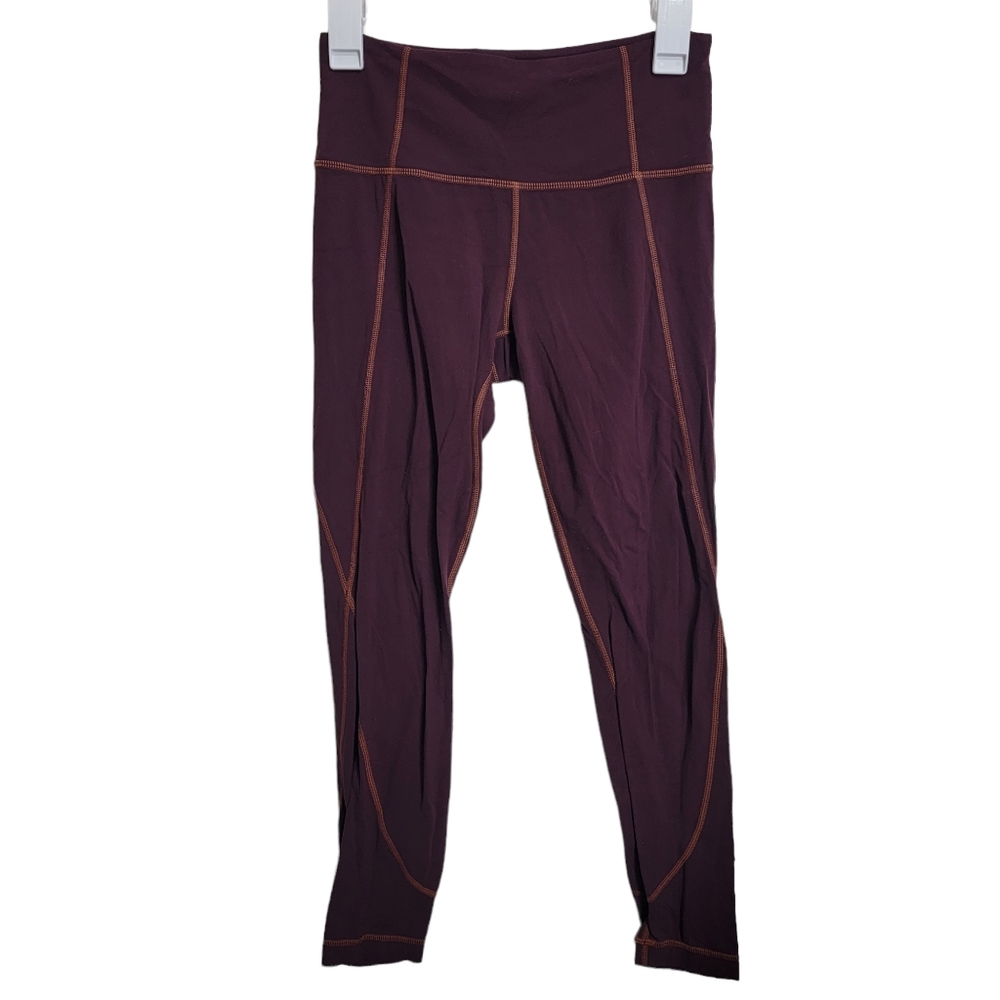 Athleta Maroon Red Salutation 7/8 Legging 591375 S